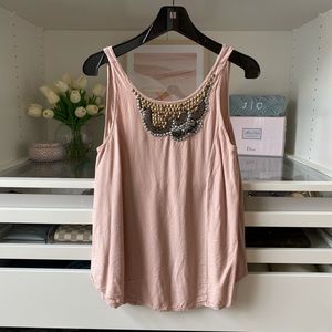 Light Pink Flowy Tank with Sequins